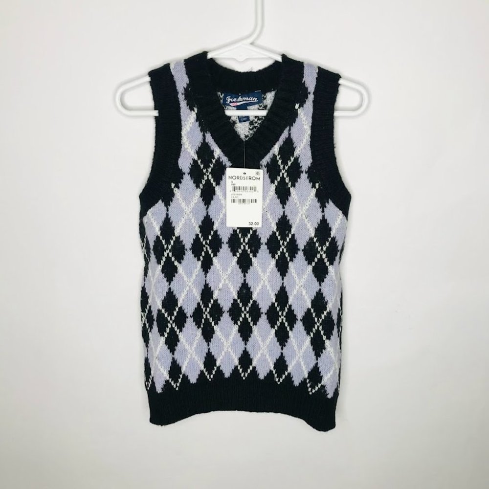Nordstrom Freshman 1996 Girls’ Lilac Plaid Vest small (7)